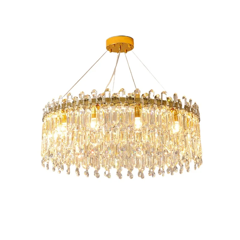 Nordic Luxury Crystal Pendant Light Chandelier Creative Modern Simple Living Room Lamp Bedroom Lamp LED Kitchen Pendant Lights