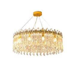 Nordic Luxury Crystal Pendant Light Chandelier Creative Modern Simple Living Room Lamp Bedroom Lamp LED Kitchen Pendant Lights