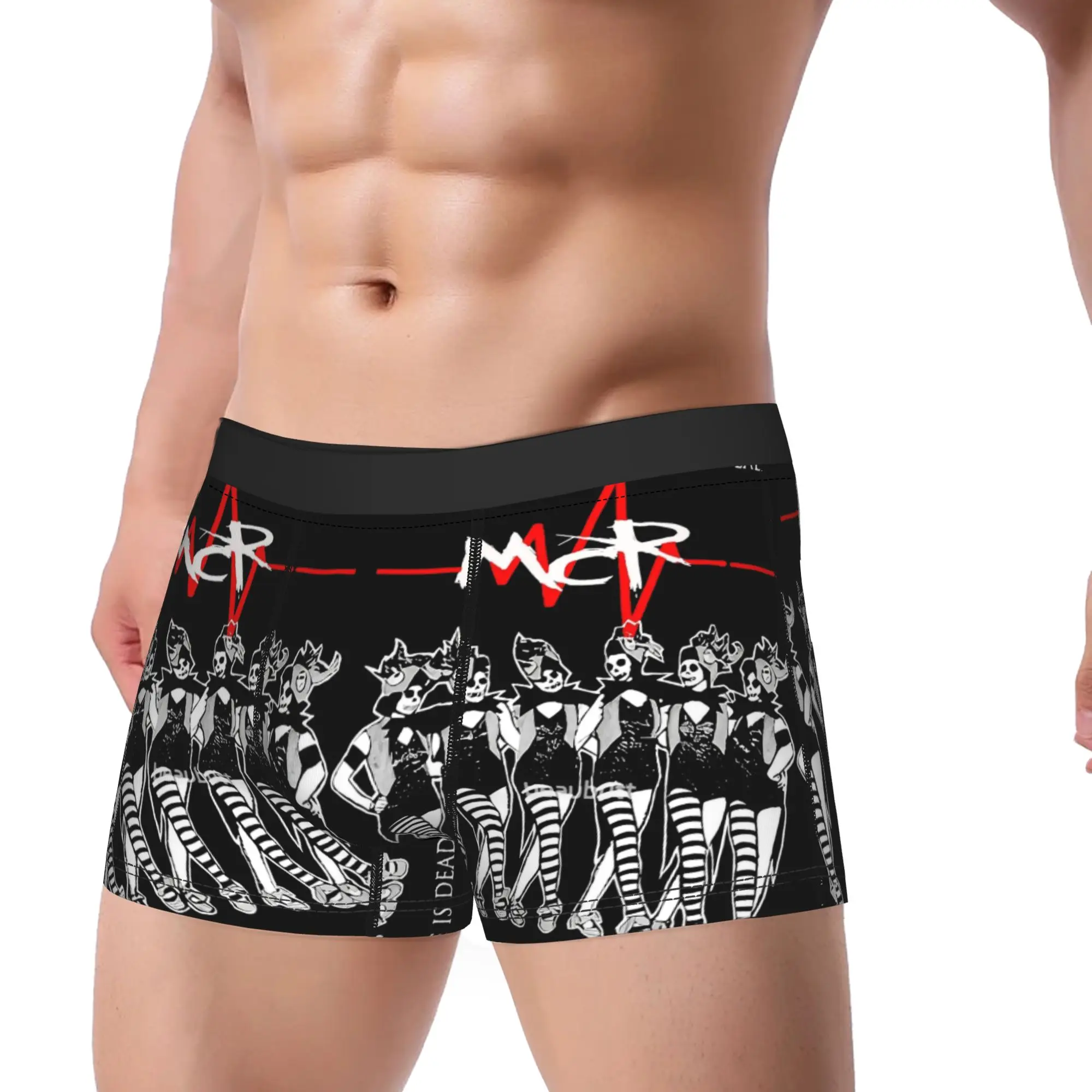 

Мужские трусы-боксеры, шорты, трусики MY CHEMICAL ROMANCE My MCR, винтажное нижнее белье со средней талией, забавные трусы больших размеров