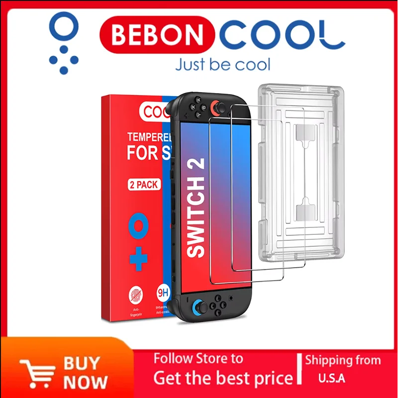 BEBONCOOL Tempered Glass Screen Protector Compatible for Switch2 Anti-Scratch Screen Protector for Switch Game Console Accessory