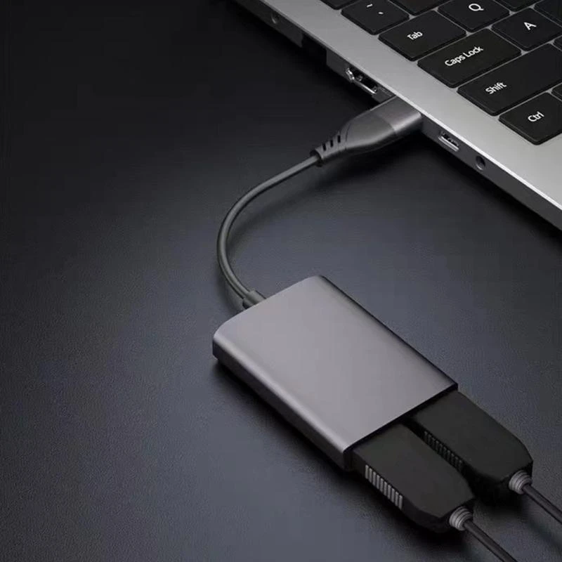 USB Tipo C para doble adaptador 1080 compatible con HDTV para productividad pantalla