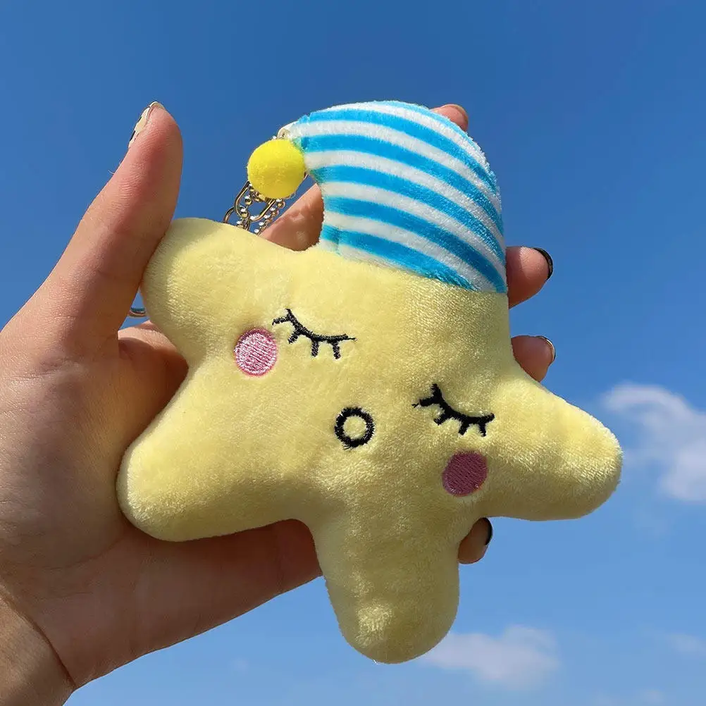 

Набор из 4 подвесок-брелоков в форме звезды и луны для сумок, рюкзаков, ключей, мультяшные декоративные украшения для самостоятельного изготовления