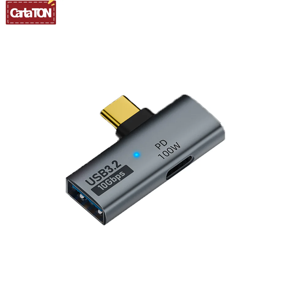 2in1 USB Type-C to USB OTG 100W PD Charging Adapter Compatible for Steam Deck Switch Chromecast Google TV Macbook PC MobilePhone