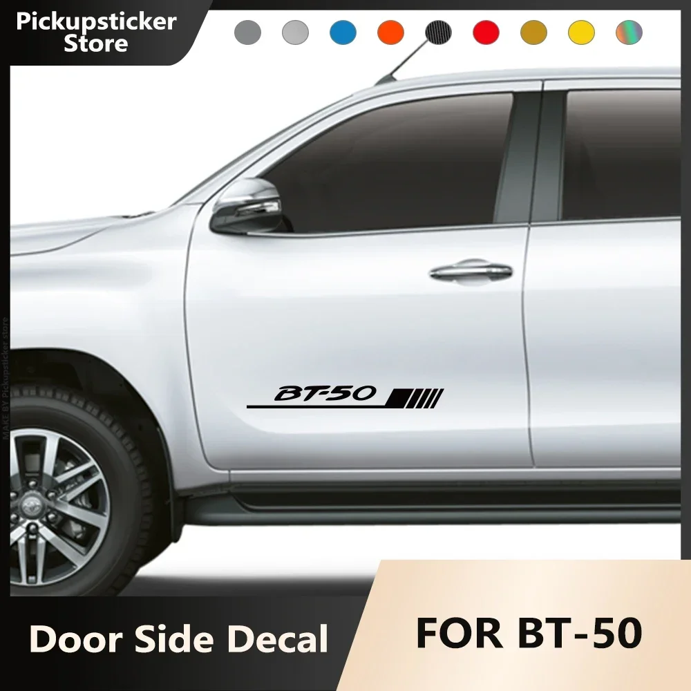 

2pcs Pickup Door Side Sticker For Mazda BT50 BT 50 Pro Car Graphics Stripes Style Decor Decals Vinyl Cover Auto Accessories