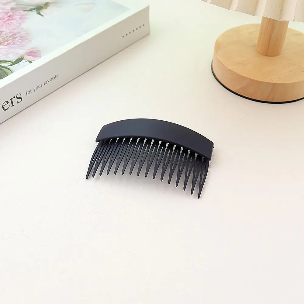 Fashion Solid Color Frosted Hair Comb Teeth Fixed Combs Inserted Comb Hair Accessories Hair Styling Comb Hair Styling Comb Girls