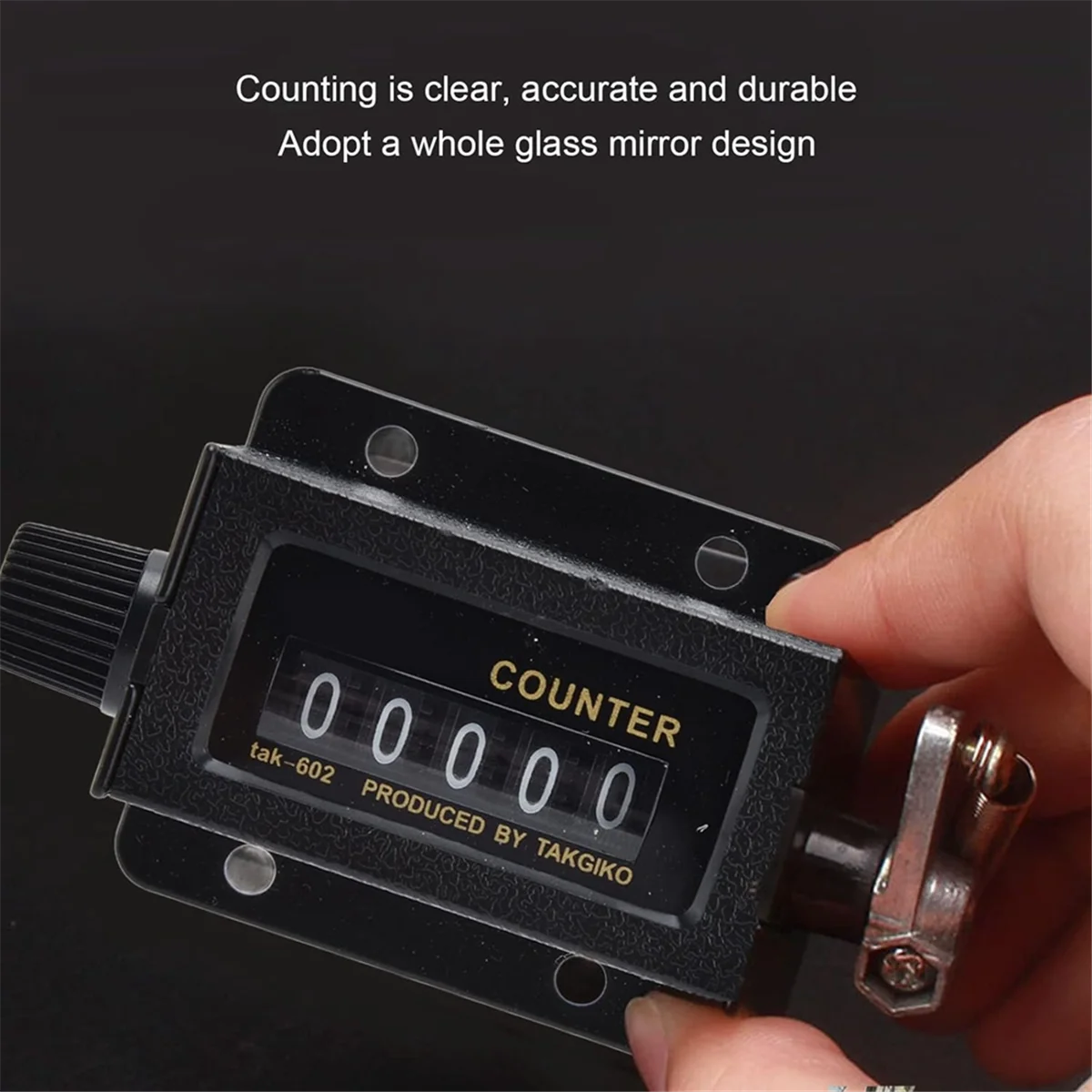 Hand Counter, 5 Digit Number Count Clicker, Handheld Mechanical Click Counter for Accumulate and Record Number of TimesJAS