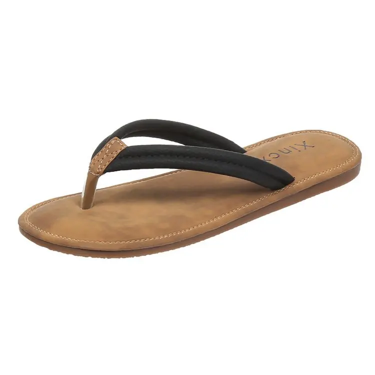 2024 Sommer mode außerhalb Flip-Flops koreanische Version der Studenten einfache rutsch feste Slip-On Strand Hausschuhe Damenschuhe