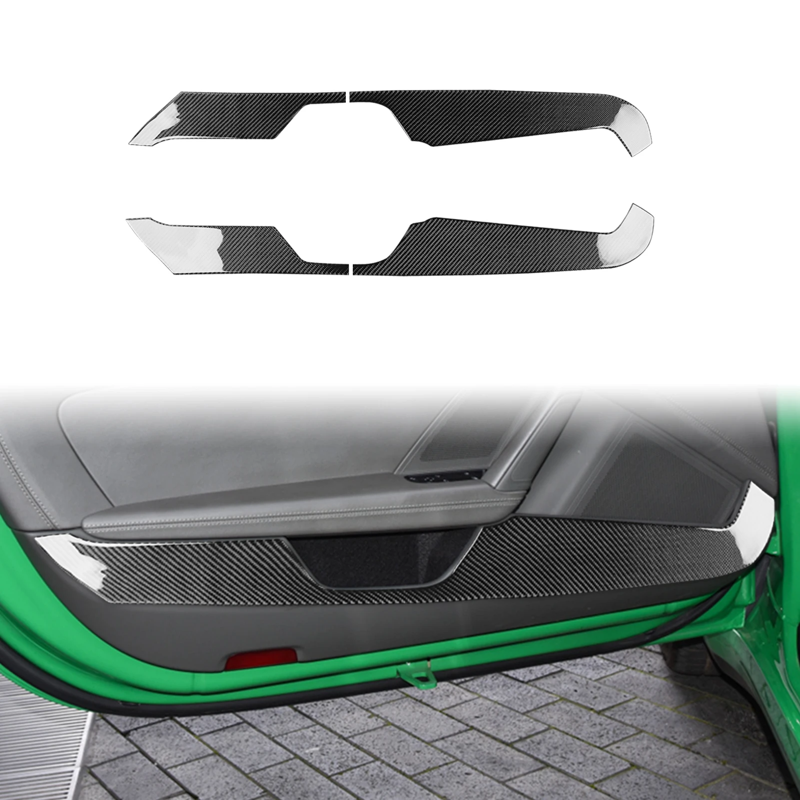 For Porsche 911 992 2019 2020 2021 2022 2023 Carbon Fiber Door trim set decorative cover Car Interior Accessories Stickers view 5