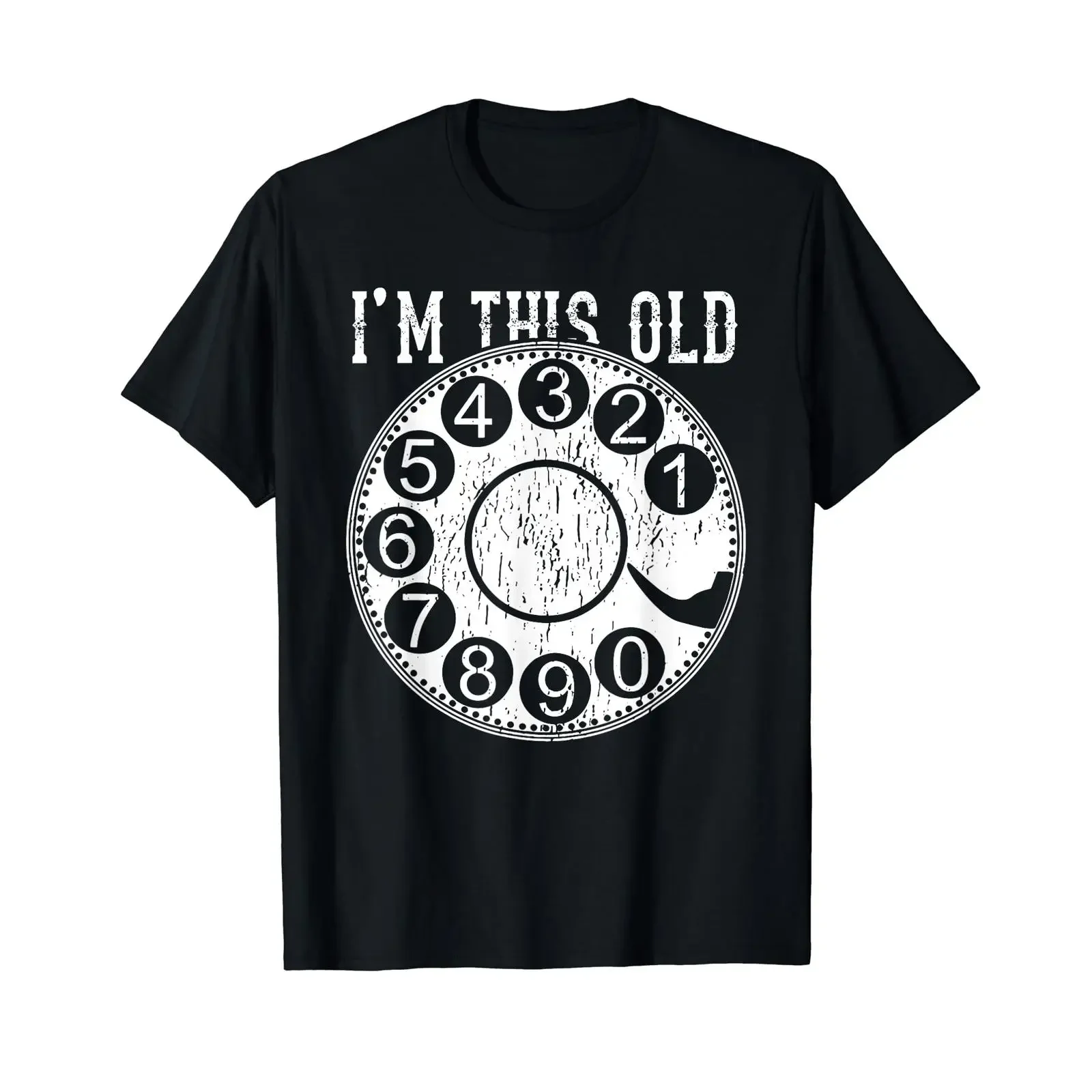 I'm This Old Rotary Dial Phone Vintage Classic Telephone Pun T Shirt vintage Washed Stretched Casual Comfortable graphic