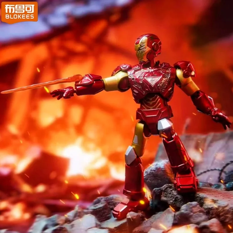 ตัวต่อ Blokees Marvel ไอรอนแมน รุ่นที่ 4 ของเล่นประกอบร่าง แอคชั่นฟิกเกอร์ ตัวต่อแบบประกอบเอง ของเล่นเด็ก ตัวต่อตกแต่งโต๊ะทำงาน