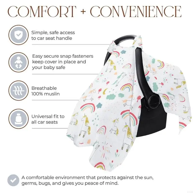 090B Baby Safety Seat Cover Dustproof Sleeve Carrying Basket Cover Soft & Comfortable Carriers Case Protectors Windproof