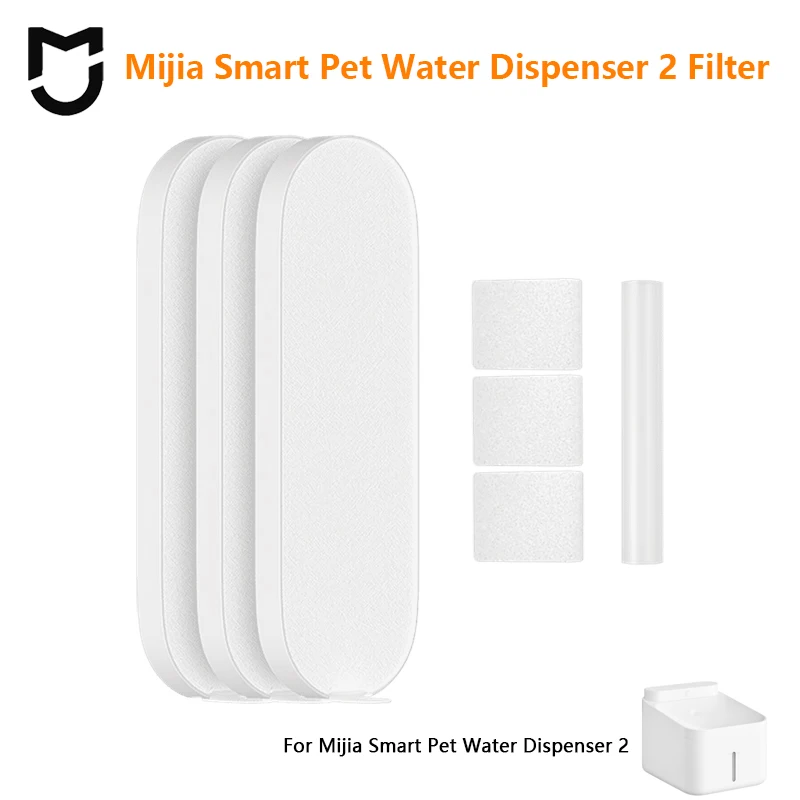 

Комплект аксессуаров для умного диспенсера для воды Mijia Smart Pet Water Dispenser 2: 4-слойный фильтр из полипропиленового хлопка, эффективная антибактериальная защита для диспенсера для воды Mijia Smart Pet Water Dispenser 2