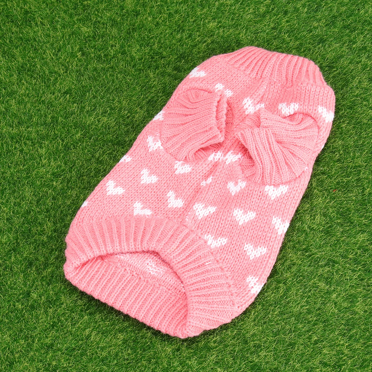 

Heart Pattern Dog Clothes Knitting Sweaters Pet Dog Size Xs Warm Pet Sweater Wear Knitting Sweaters