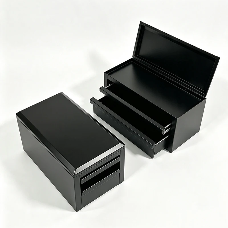 a forDesktop   Metal Tool Box Compact Hardware Tool Chest Ball-Bearing Slide Drawers Hand Tool Storage Organizer Garage