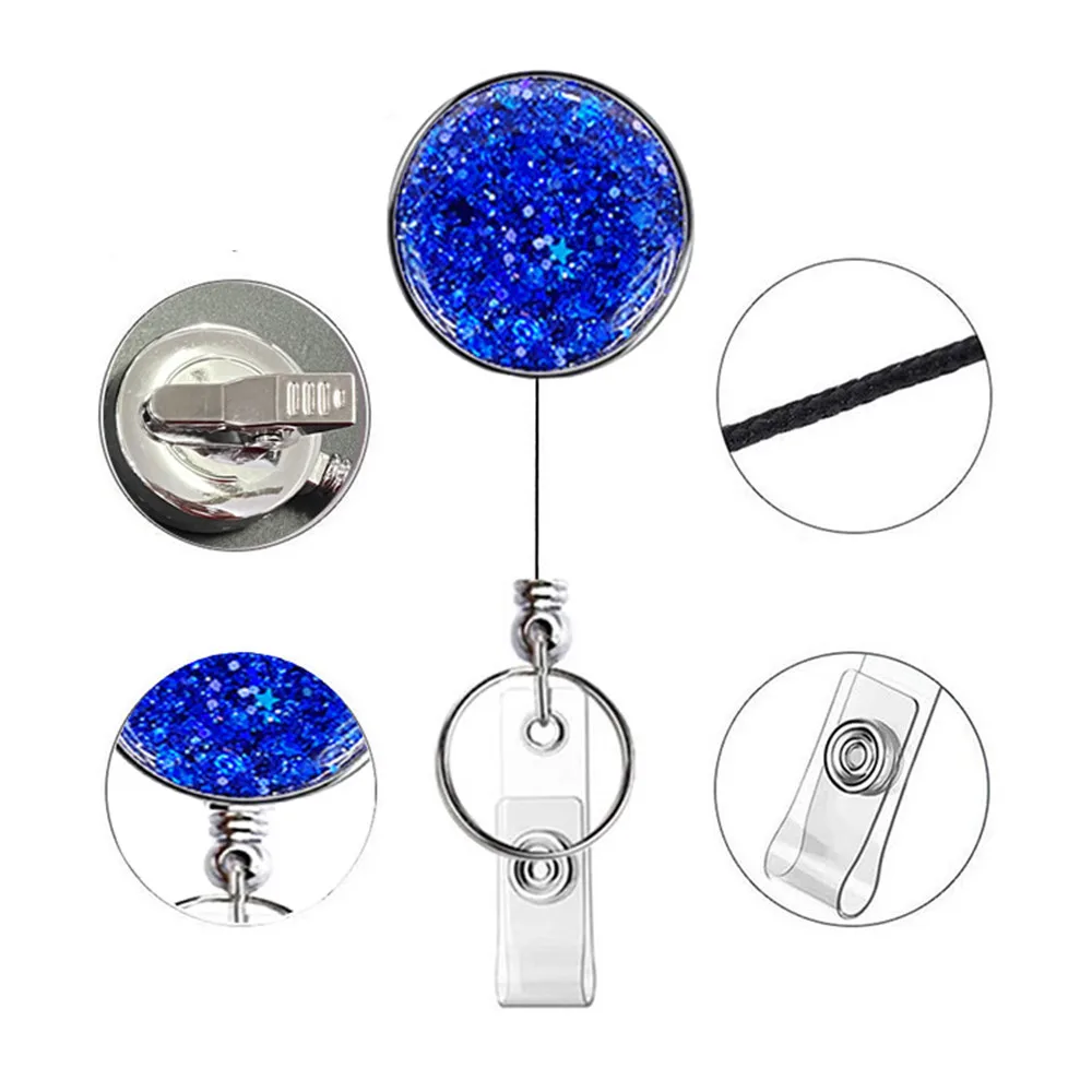 Retractable Nurse Badge Reel Clip Badge Holder Students Doctor ID Card Holder Party Badge Clip Keychain Fast Wholesale