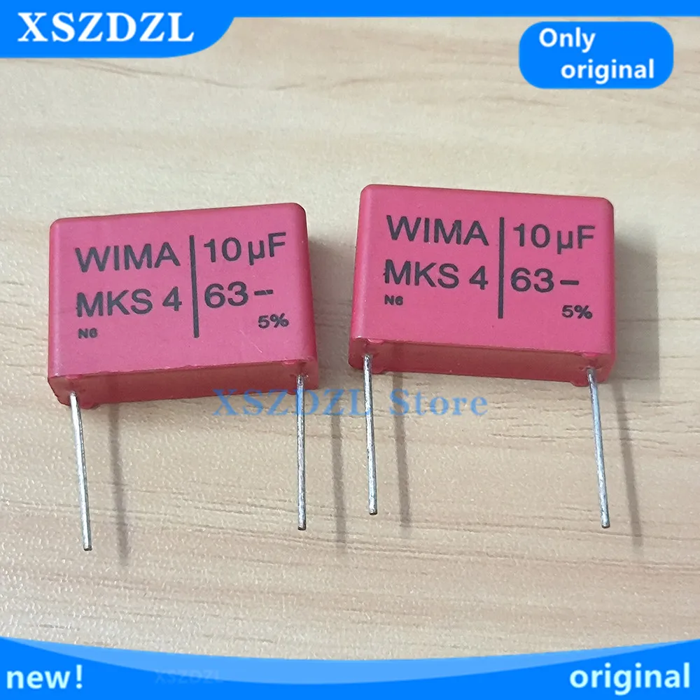 2pcs/5pcs WIMA Germany capacitor MKS4 63V 10UF 63V106 10UF 106 10U P=22.5mm