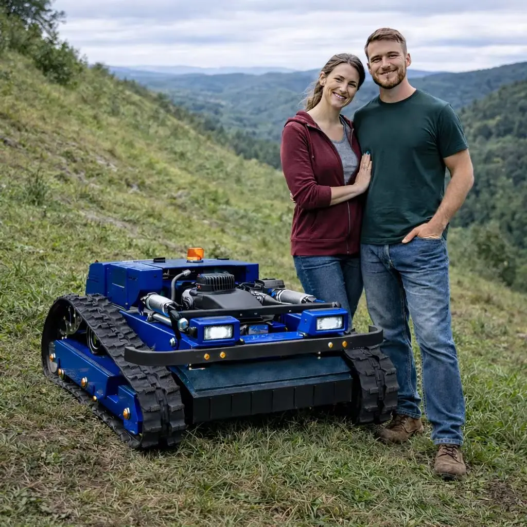 

Газонокосилка-робот на гусеничном ходу с 4-тактным двигателем, индивидуальная настройка, беспроводное дистанционное управление, помощник для семьи, для ухода за лесными участками и газонами