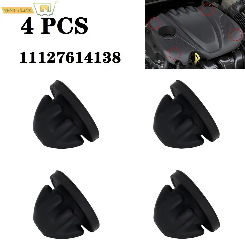 4xEngine Cover Trim Rubber Mount Grommet Bush Bump Stop 11127614138 For BMW 1 Series E88 E82 F20 F20 LCI X4 For MINI F56 F55