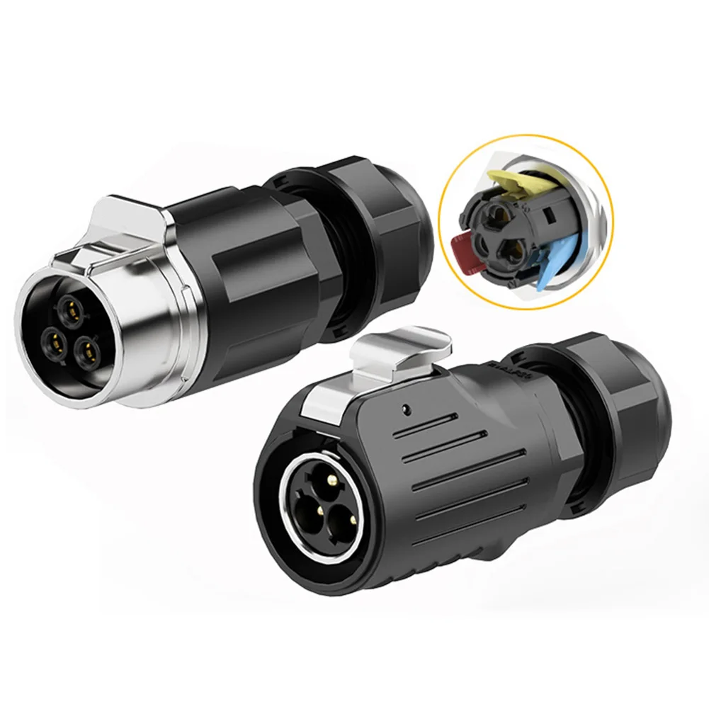Tool-Free Assembly Circular Connector Water And Dust Resistant 2.5-4.0mm Cable Range Connector For Automation Systems