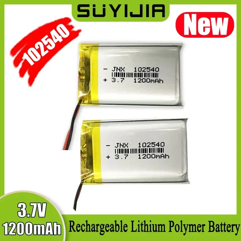 102540 3.7V 1200mAh Rechargeable Lithium Polymer Battery for Navigatore GPS Auricolare Bluetooth Idratante with Protection Plate