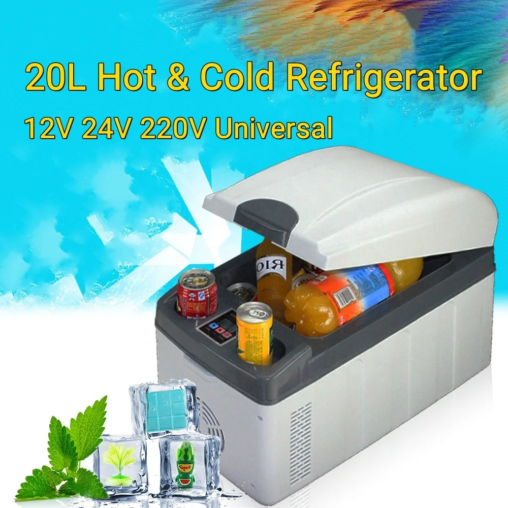 Fast Dual-core Refrigeration 20L Cold and Warm Car Home Dual-use Car Refrigerator Mini Small Fridge