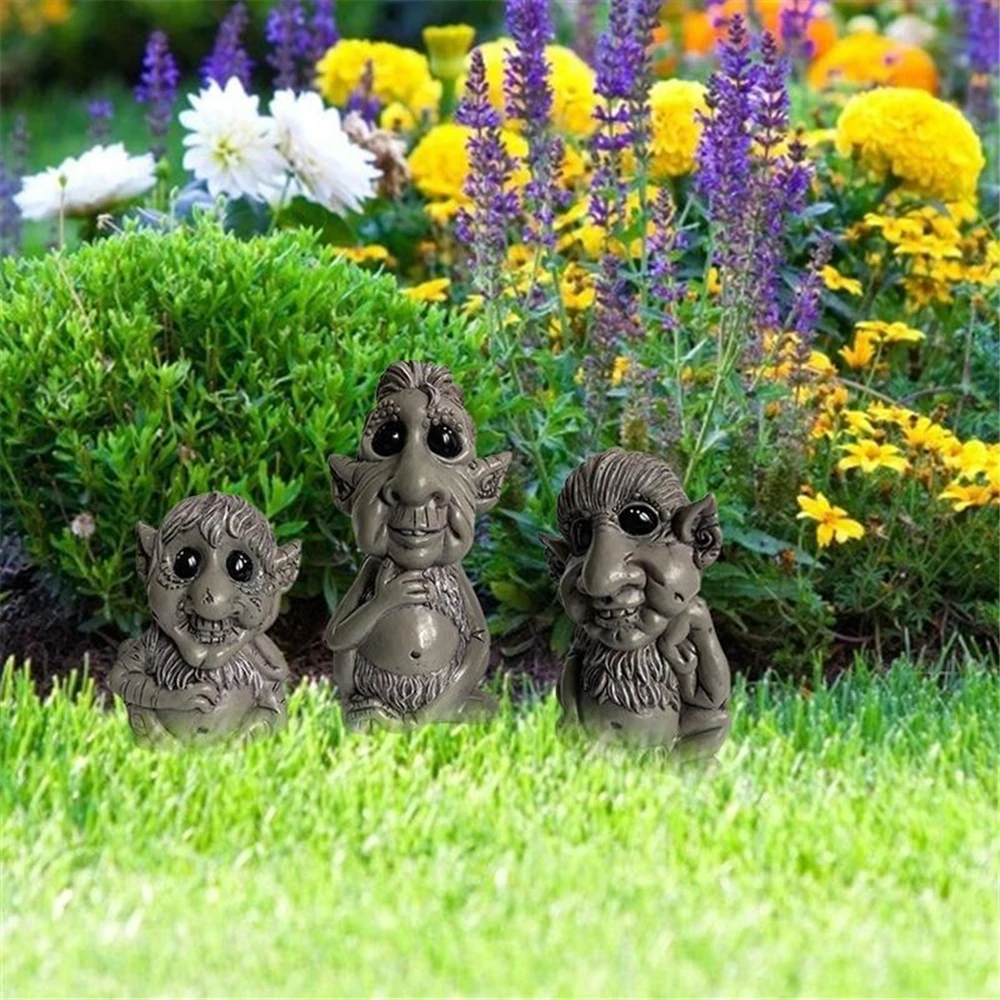 Savage Family Statue Resin Puppet Tribe Clown Garden Decoration Handicraft Ornament Courtyard Outdoor Sculpture Novel Home Decor