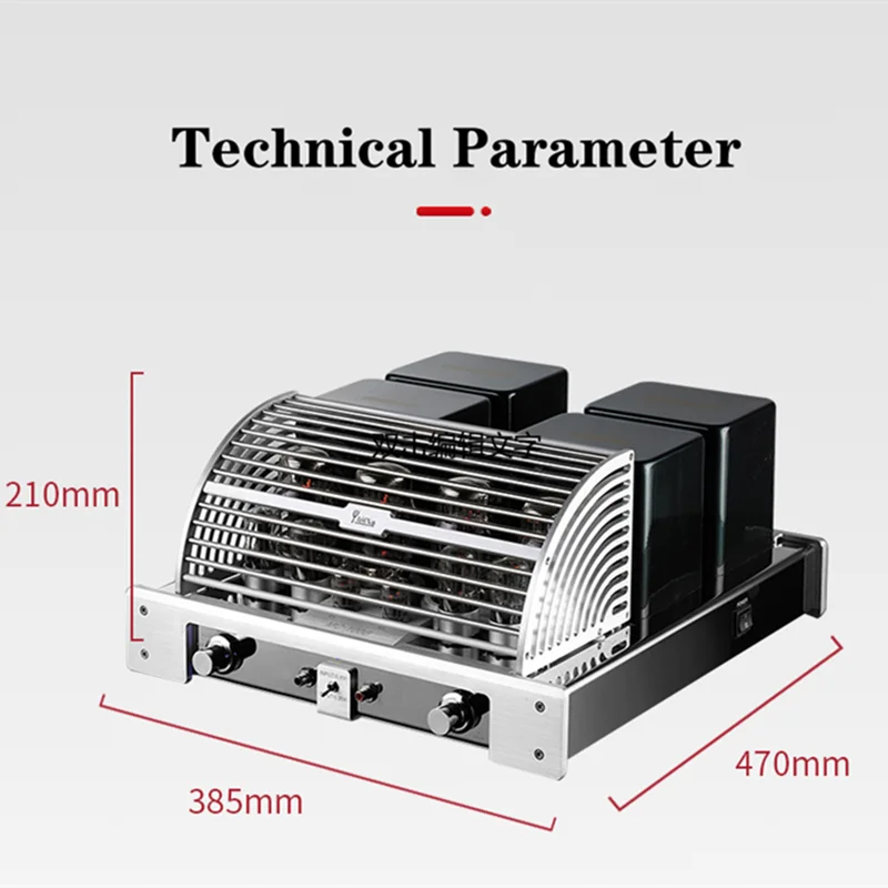 MC-100B KT88 Vacuum Tube Amplifier Pure Power Triode/Ultra KT88*4 12AX7/ECC83*2 6N8P/6H8C*4 Load Impedance 4 Ω -8 Ω