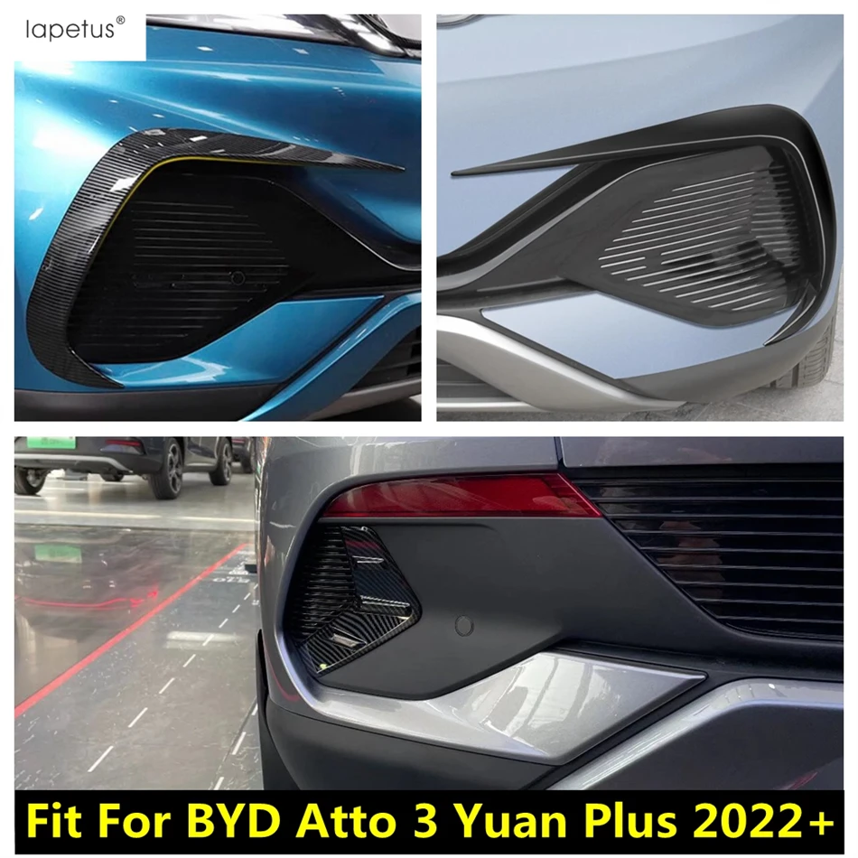 

Front Bumper Spoiler Air Knife / Rear Fog Light Lamp Eyebrow Strip Cover Trim For BYD Atto 3 Yuan Plus 2022 - 2024 Accessories