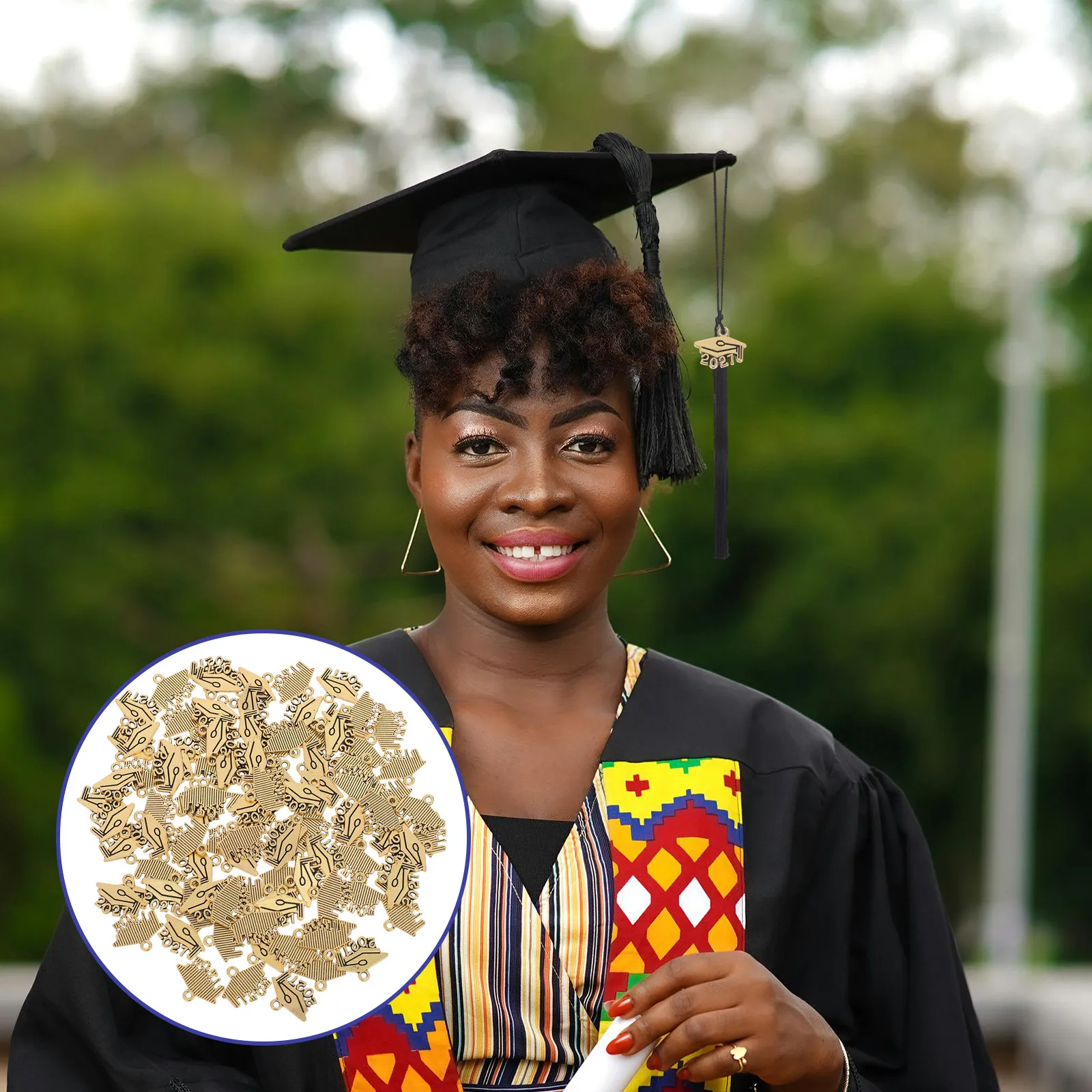 Jewelry Making Classes - 100Pcs Graduation Cap Charms Class of
