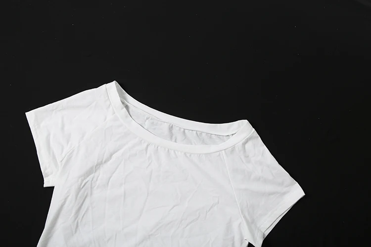 Sisterlinda Musikfestival T-Shirt für Damen mit Schriftzug-Dekoration, schrägem Kragen, kurzen Ärmeln, lässig, sommerlich, klassisch, schlicht, Streetwear – Detail 12