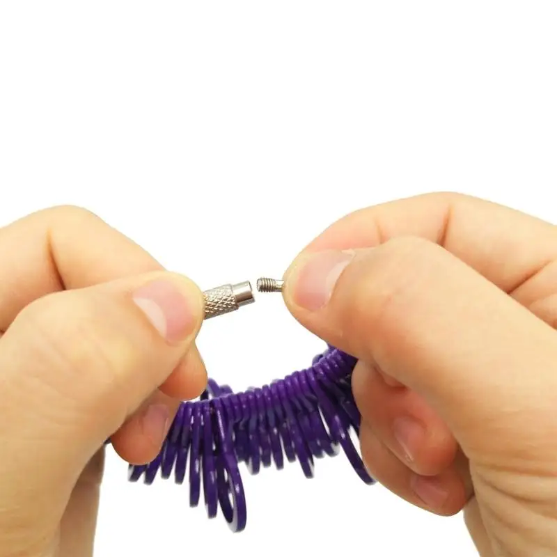 Retro Rings Sizer Tool for Accurate Finger Measurement 5 Color Plastic Construction Compact Jewelry Measuring Aid Y08E