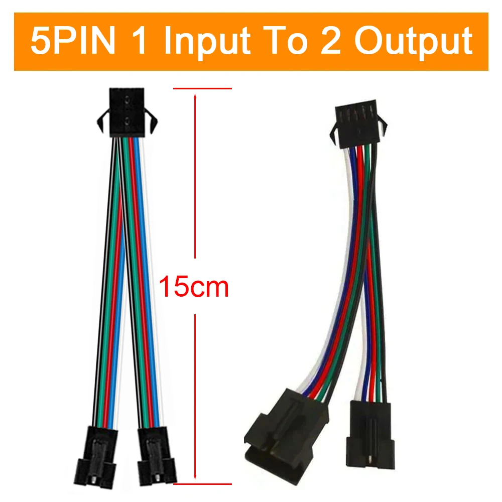2Pin 3Pin 4Pin 5Pin 6Pin LED Splitter Connector JST SM Male Female Wire Cable For WS2812 WS2811 SK6812 RGB RGBW Led Strip