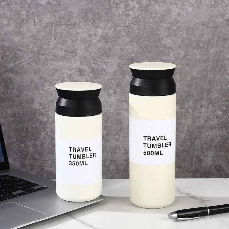 500ml Stainless Steel Thermos Cups Coffee Mug Insulated Water Bottle Thermal Tumbler Portable Vacuum Flask Portable Travel Mugs