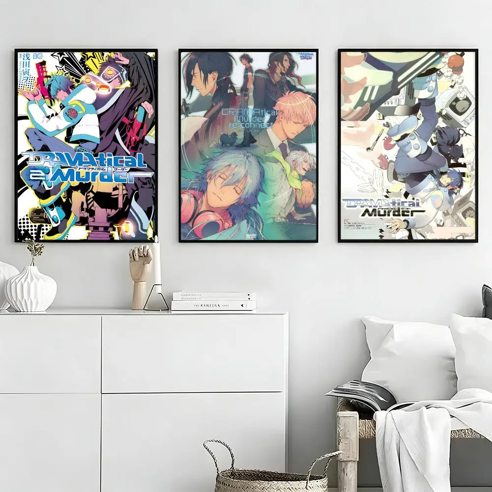 Game DRAMAtical Murder Poster Self-adhesive Art Waterproof Paper Sticker Coffee House Bar Room Wall Decor