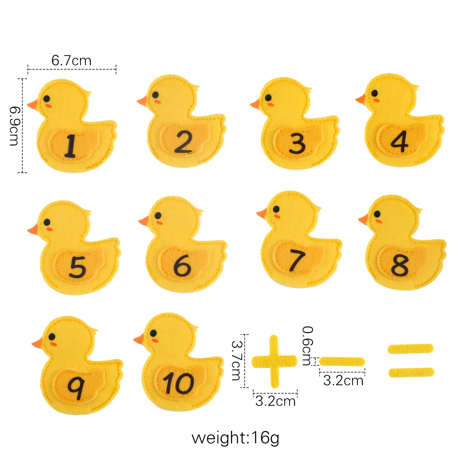 Children's Puzzle Toys Fingers Numbers Addition And Subtraction Set Baby Soothing Duck Finger Puppets Early Education Toys