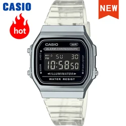 Casio watch for men Small Square Watch Trendy Styles Translucent strap Waterproof Men's Watch relogios New for 2024 reloj hombre