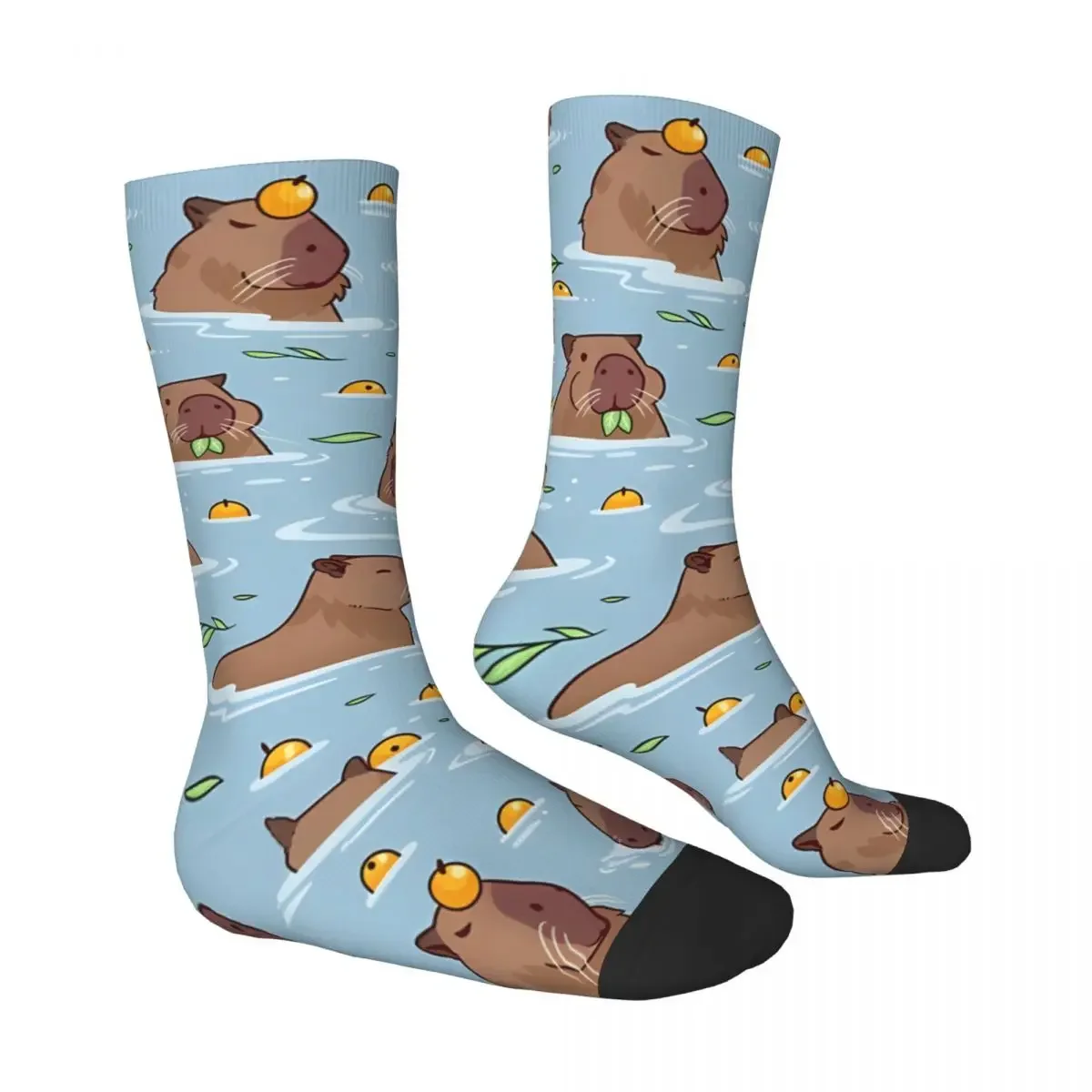 Bathing Capybara Kawaii Socks Sports Cartoon Pattern Socks