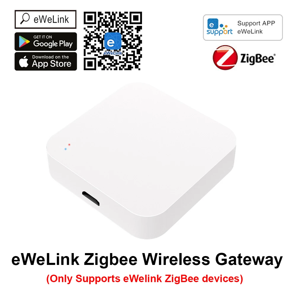 

eWeLink App ZigBee 3.0 Smart Gateway Hub Smart Home Automation Device Wireless Gateway Bridge Works with Alexa Google Assistant