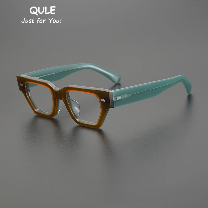 

Man's New Fashion Acetate Frame Eyewear Women Thick Square Tortoise Cat Eye Glasses Top Quality Handmade Prescription Spectacle