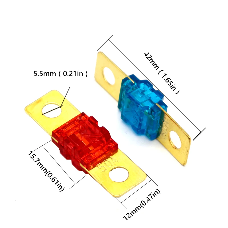 【1Set】ANS FUSE 20A 30A 40A 50A 60A 70A 80A 100A 125A 150A 175A ANL Gold Plated Stud Car Fuses Mini Car Stereo Audio AFS Fuse