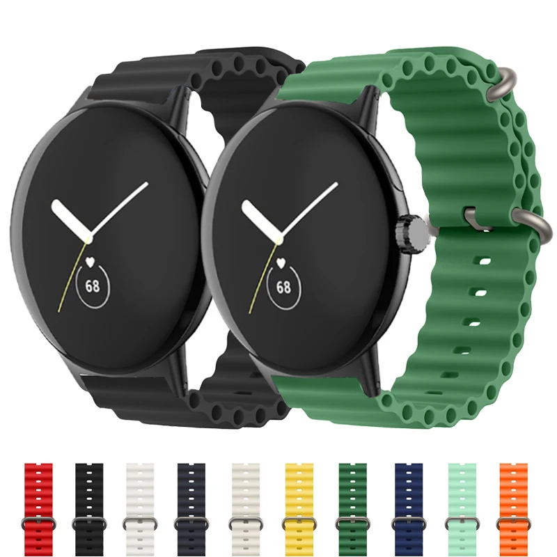 Ocean strap For Google Pixel Watch band Replacement belt silicone watch Sport bracelet Correa for Pixel Watch Band Accessories