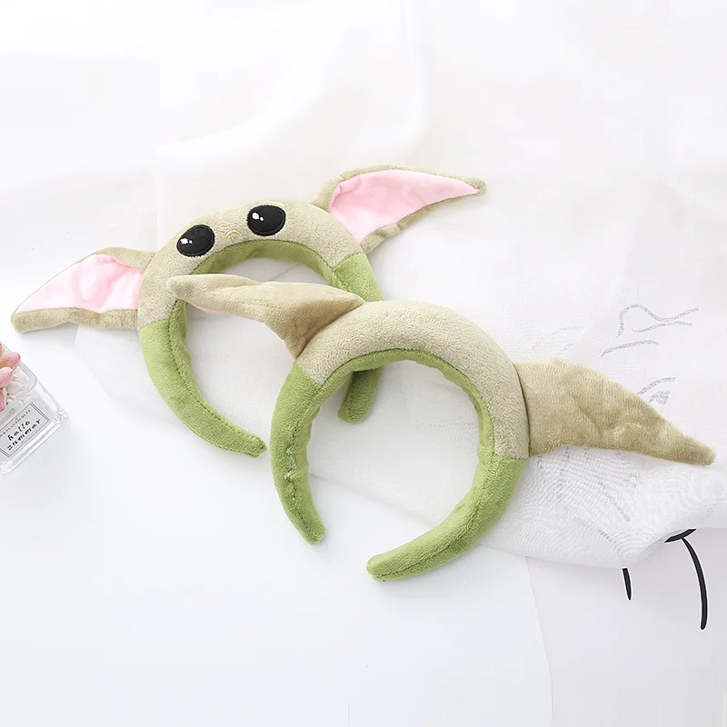 Disney Star Wars Ears Headband For Women Girls Master Yoda Hairbands Cute Yoda Baby Plush Headwear Kids Gifts Cartoon Head Band