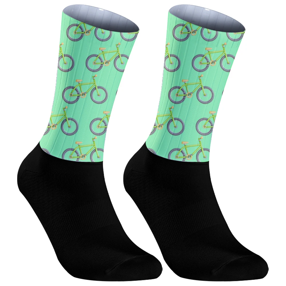 Chaussettes de cyclisme respirantes pour hommes et femmes, chaussettes de vélo, Noël, compression, nouveau