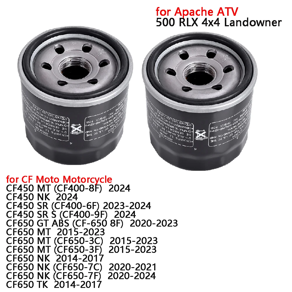 Filtro de Aceite para Motocicleta, Repuestos para Apache ATV 500 RLX 4x4 Landowner, para CF Moto CF450 MT NK SR CF650 NK CF650 CF650 TK