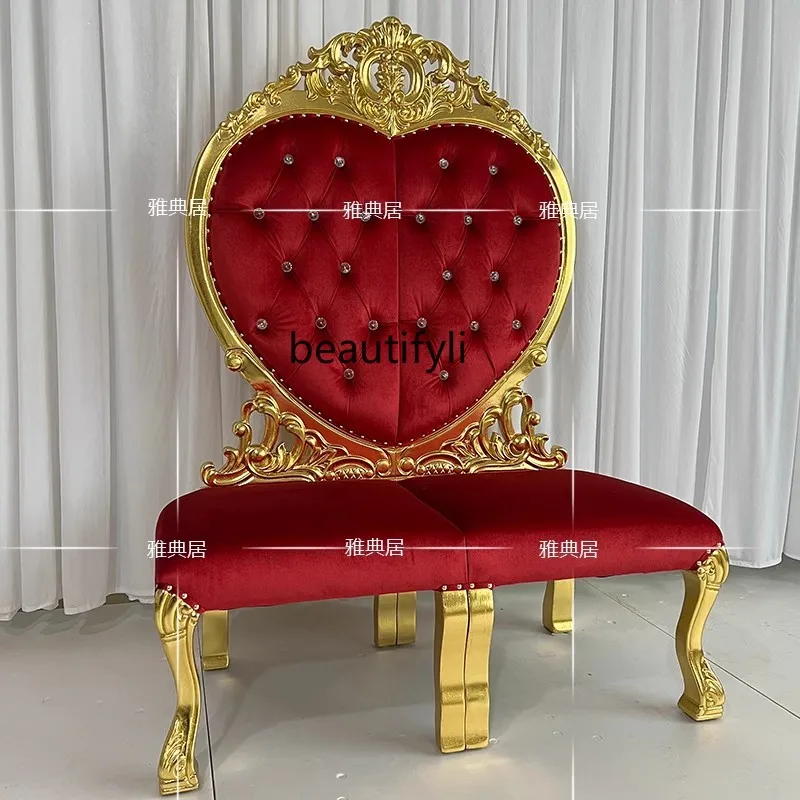 European-style high-back chair, photo studio, studio photography, double sofa chair shape, wedding throne chair collection