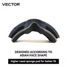 גוגלס VECTOR Pro Vision עם עדשה כפולה ומסגרת TPU (כולל נרתיק)