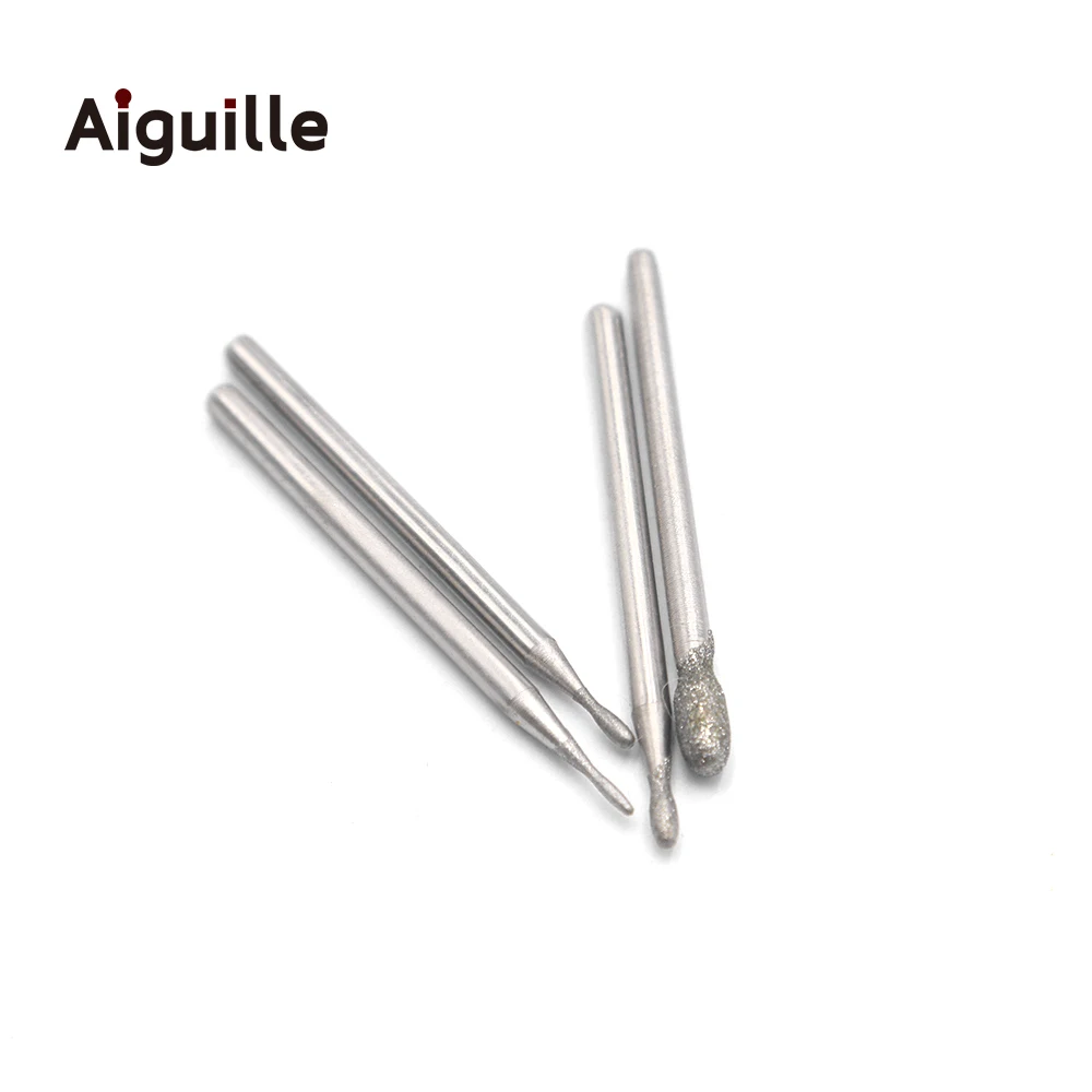 20 pz gambo 2.35mm G tipo 120 # fresa diamantata 1-6mm punte per molatura denti punta diamantata punto di molatura die grinder/dremel