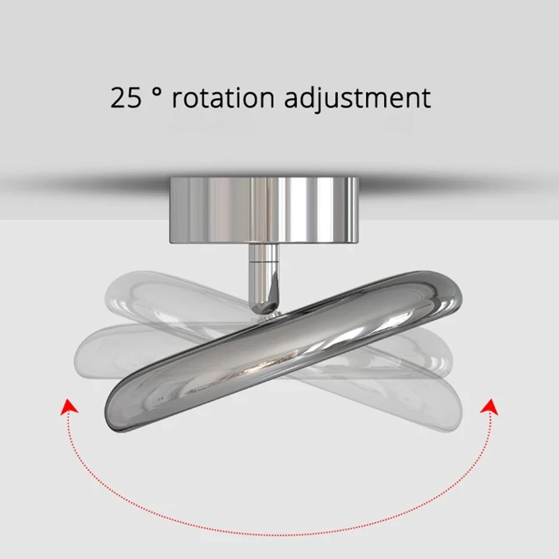 Plafoniera minimalista decorazioni per la casa argento girevole rotondo balcone armadio Foyer corridoio corridoio camera da letto soggiorno lampada