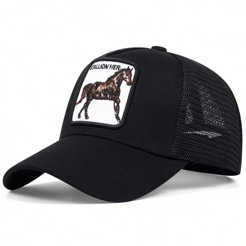 Unisex STALLION HER Letter Embroidery Baseball Net Caps Spring Summer Outdoor Adjustable Casual Hats Dad Hat Sunscreen Hat