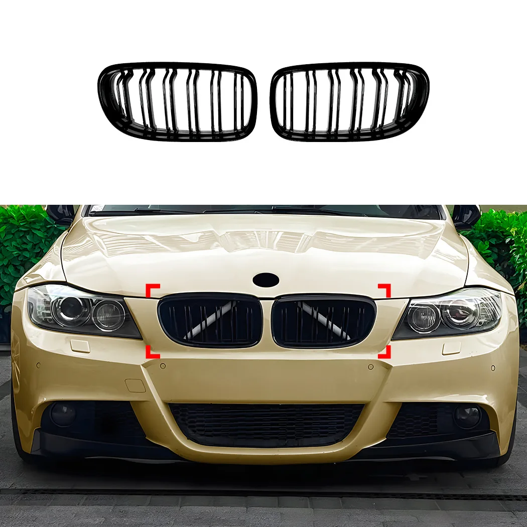 

For BMW 3 Series E90 E91 LCI 2009-2012 Kidney Grille Car Front Bumper Racing Grill Accessories